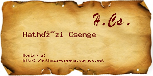 Hatházi Csenge névjegykártya